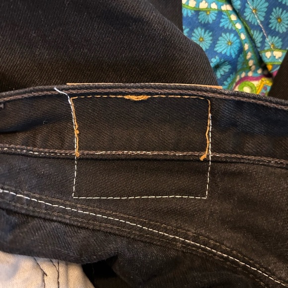 Vintage 80s Levis 501 Custom Flare Denim Button Fly Hippie USA Actual 30 x 29.5 - Picture 8 of 14